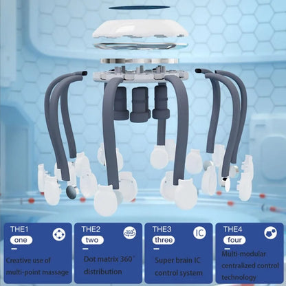 Octopus Claw Eight Claw Massager USB Charging Therapeutic Scratch Pad Electric Head Massager Hands Free Therapeutic