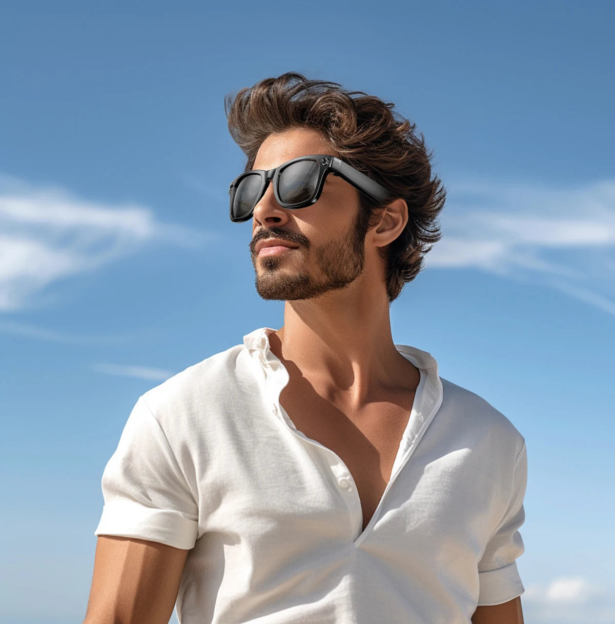 2025 AI Smart Glasses with 8MP Camera Video Recording 100+ Languages Translation Sunglasses Bluetooth Call Music Play Men Women