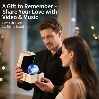 3D Video Crystal Ball DIY Memory Art Glass Ball Lamp Spherical Pixel Display 2.7inchs Screen 4GB Videos Player for Gift